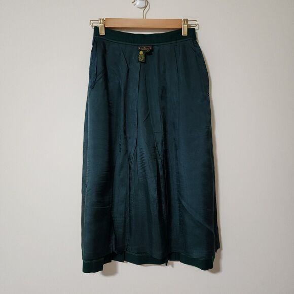Vintage Charter Club Petites by Jane Justin Womens Wool Skirt Suit Green Size 4P - Picture 12 of 13